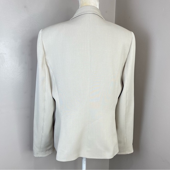 Vintage Evan Picone Blazer Sz 14 One Button Front Beige color - Picture 2 of 16